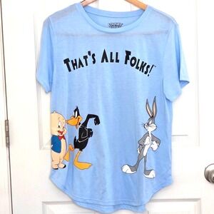 Looney Tunes That's All Folks Women's T-Shirt Size XL 15-17